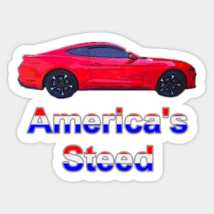 America's Steed - Red Sticker